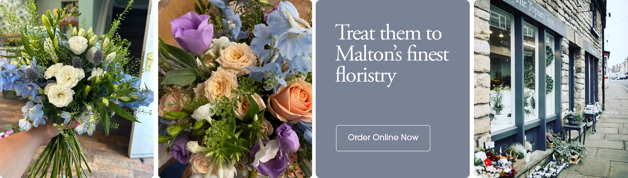 Seasonal bouquets from The Topiary Tree in Malton offering same-day delivery